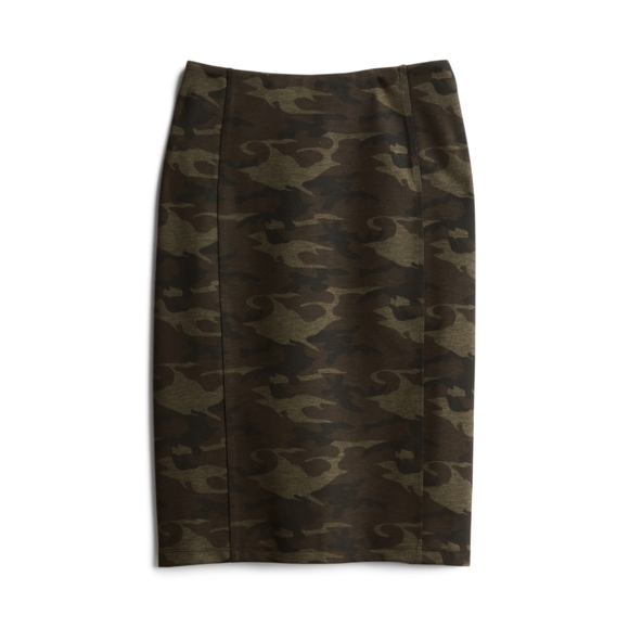 Liverpool Jeans Company Dresses & Skirts - Liverpool Bia Knit Pencil Skirt Olive Camo 6